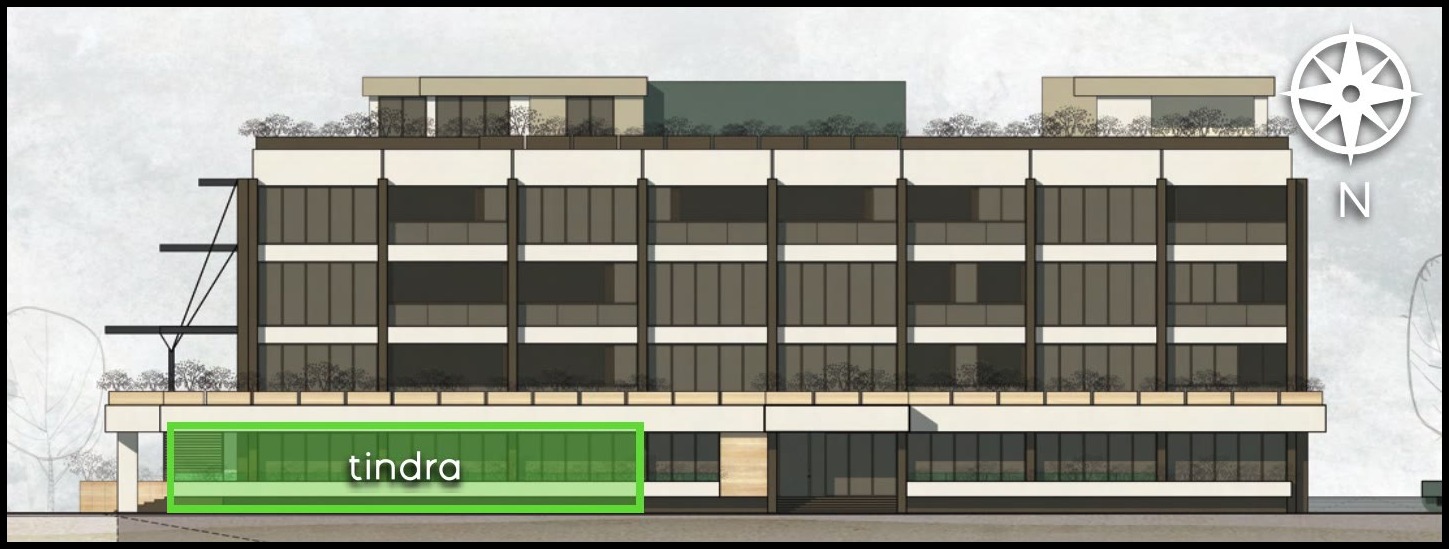 tindra highlighted on the elevation design study