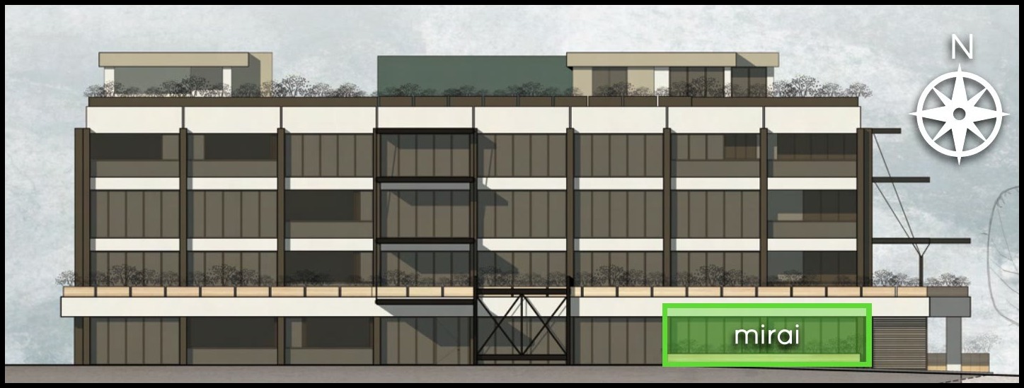 mirai highlighted on the elevation design study
