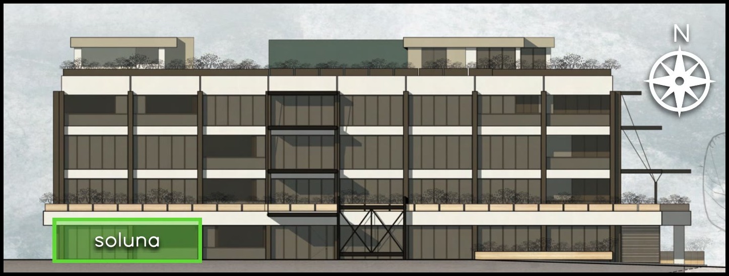soluna highlighted on the elevation design study