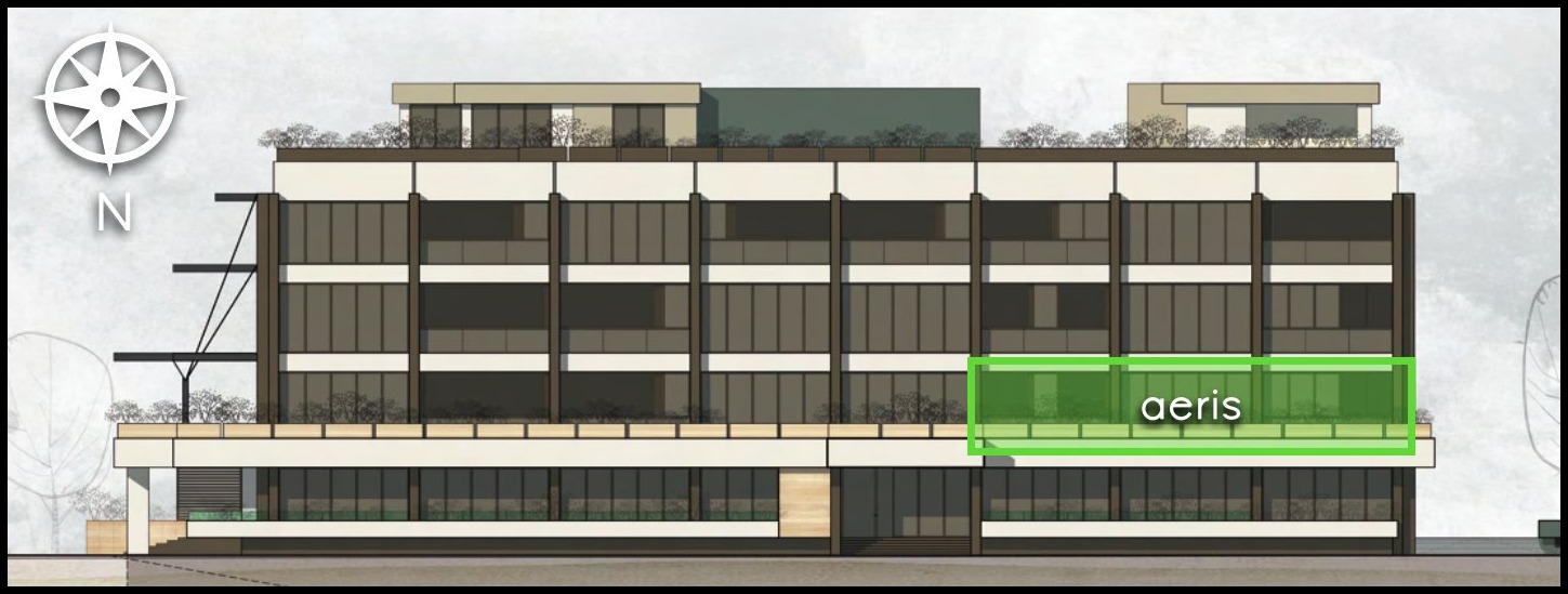 aeris highlighted on the elevation design study