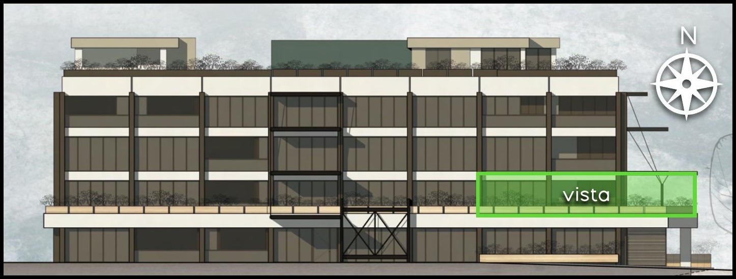vista highlighted on the elevation design study