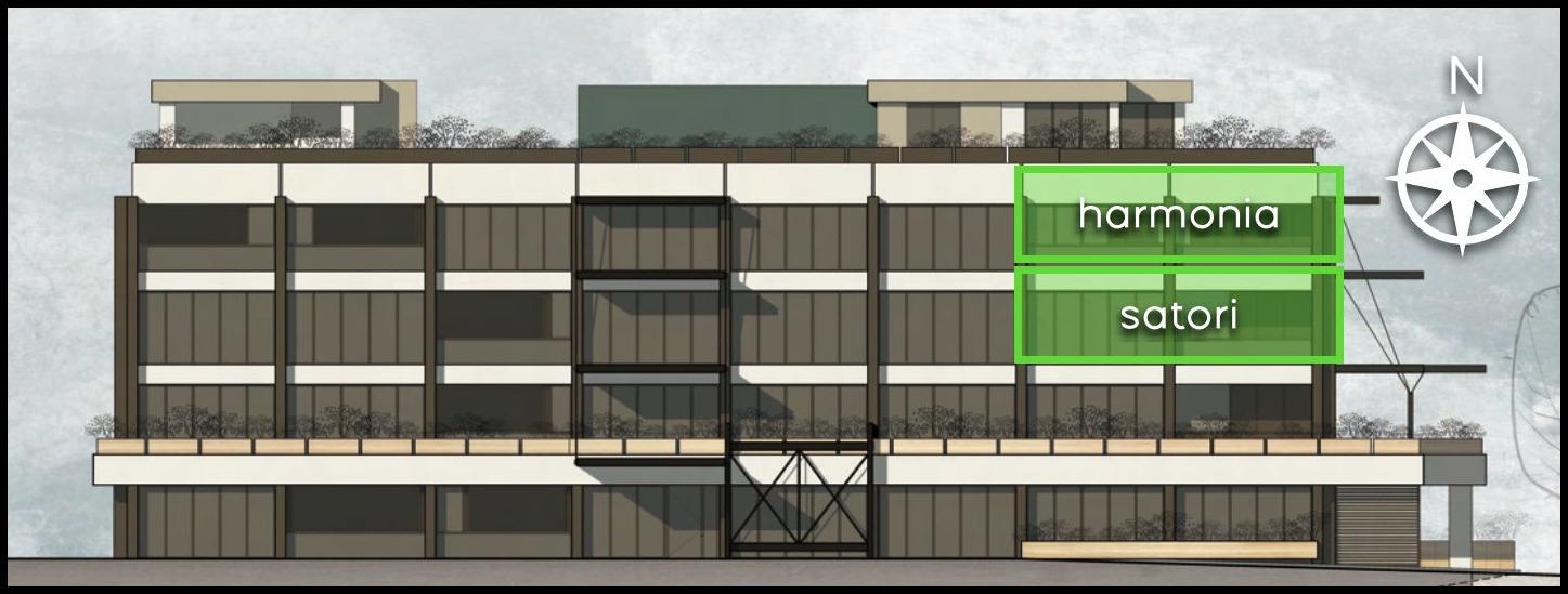 satori highlighted on the elevation design study