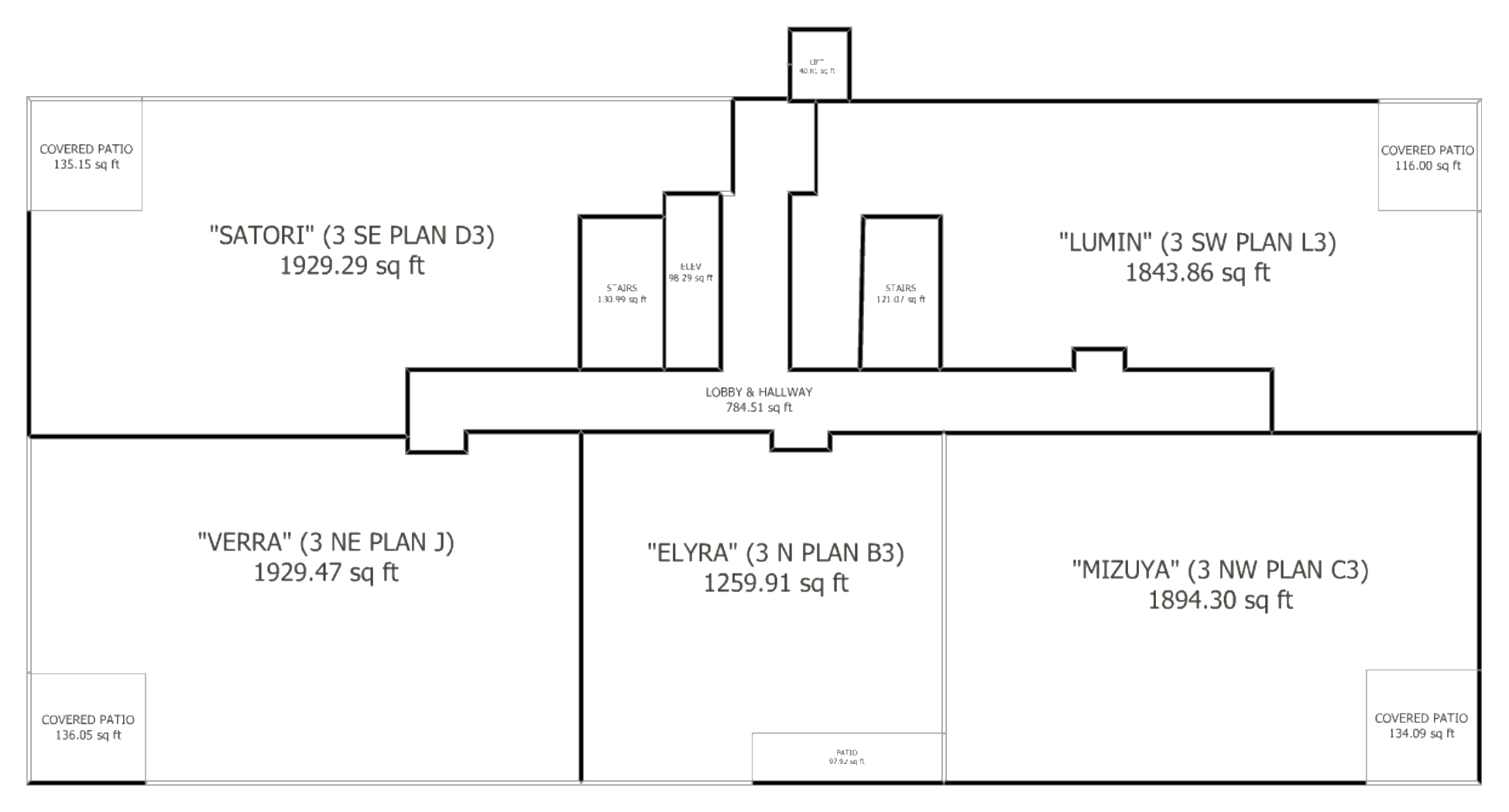 Level Three floor plate — elyra