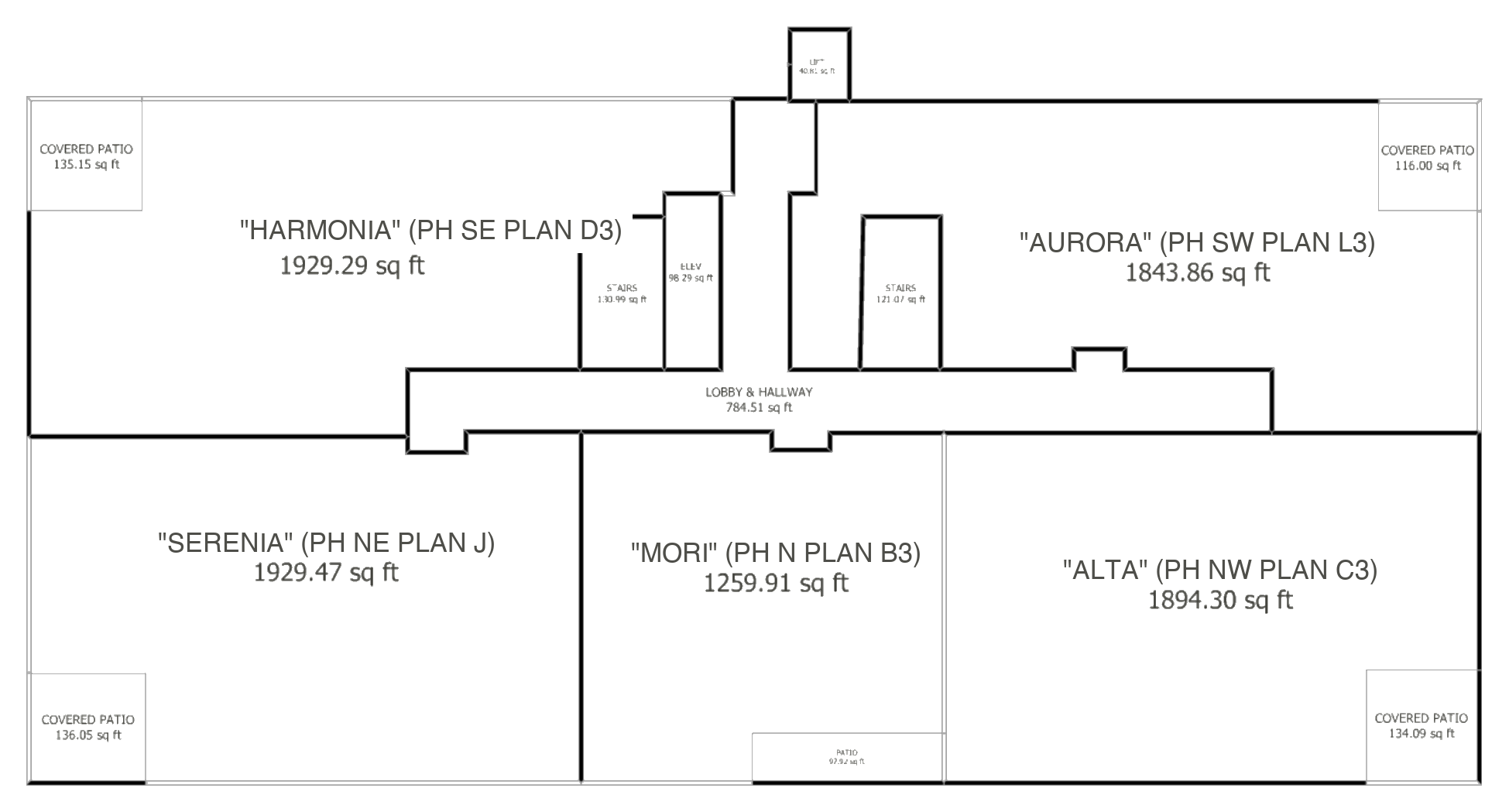 The Penthouses floor plate — aurora